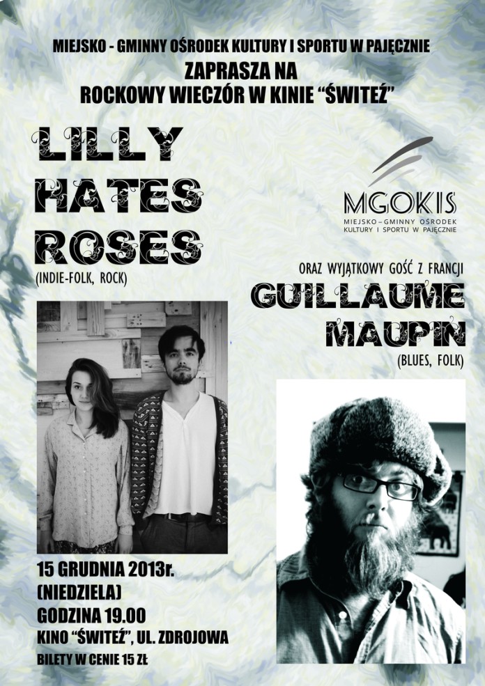 Lilly Hate Roses plakat Pajęczno Lilly Hate Roses plakat Pajęczno