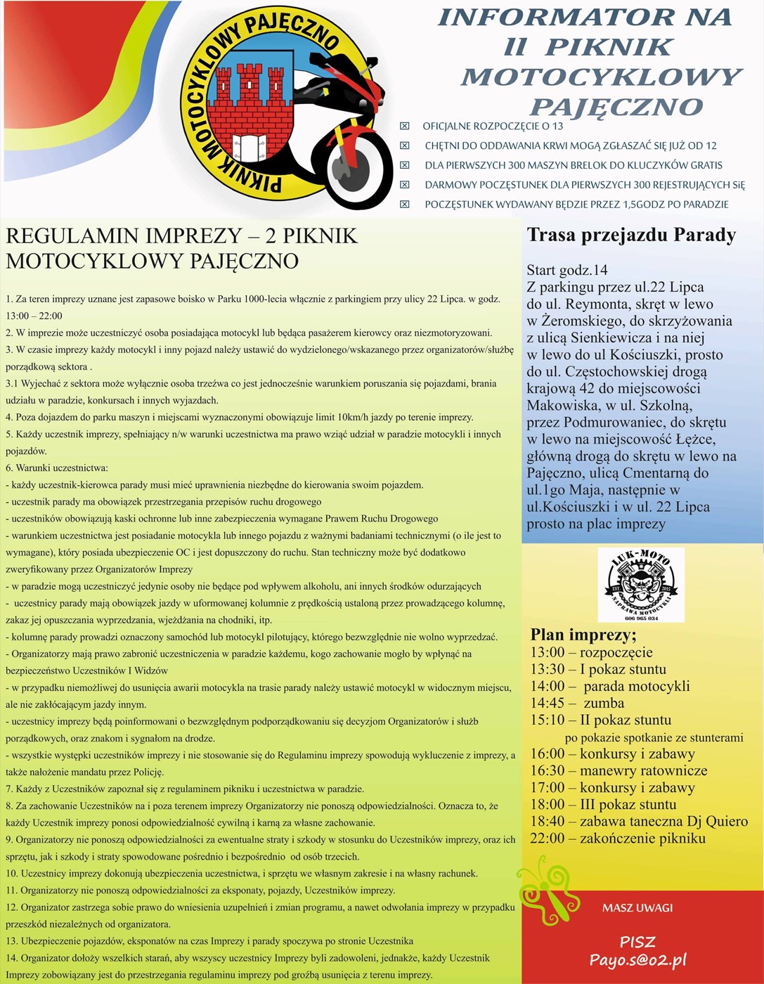 regulamin pikniku motocyklowe