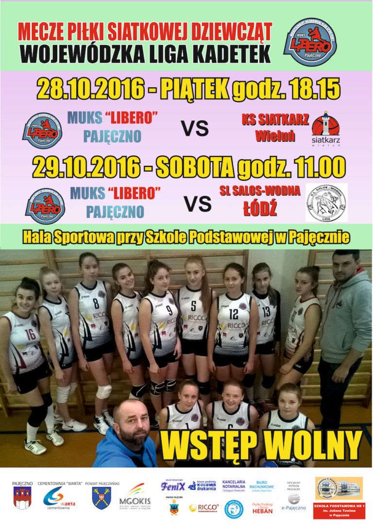 Kadetki MUKS Libero Pajęczno zaprezentują się przed własną publicznością !!!