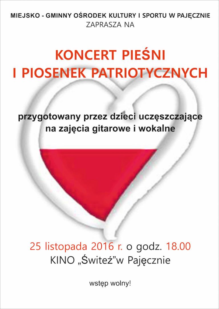 Koncert pieśni i piosenek patriotycznych