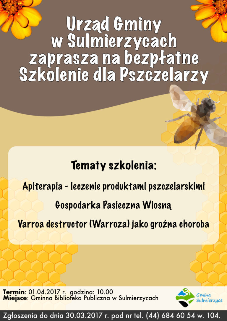 Bezpłatne szkolenie dla pszczelarzy