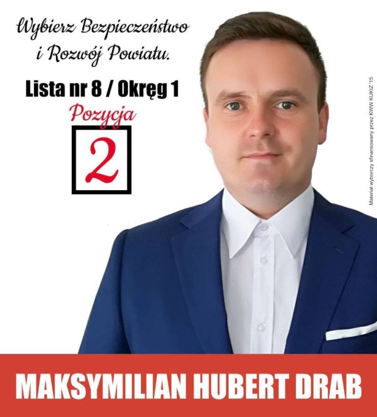 Maksymilian Drab – poznaj program kandydata do Rady Powiatu