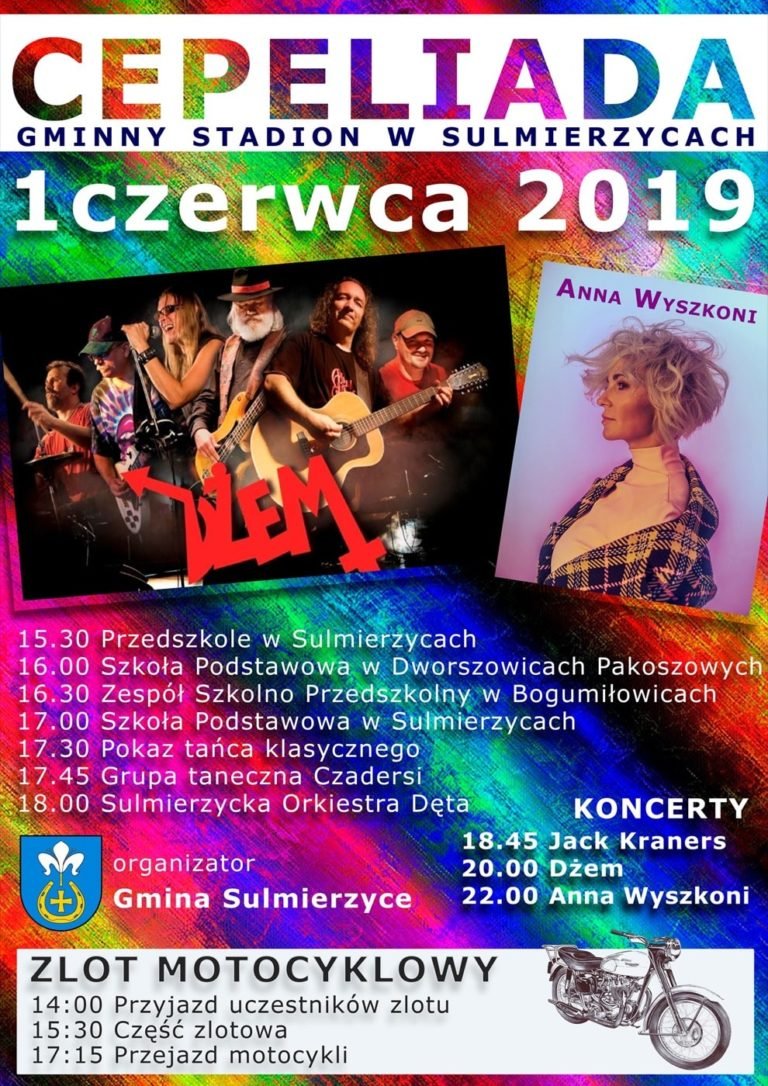 Cepeliada i zlot motocyklowy w Sulmierzycach – program