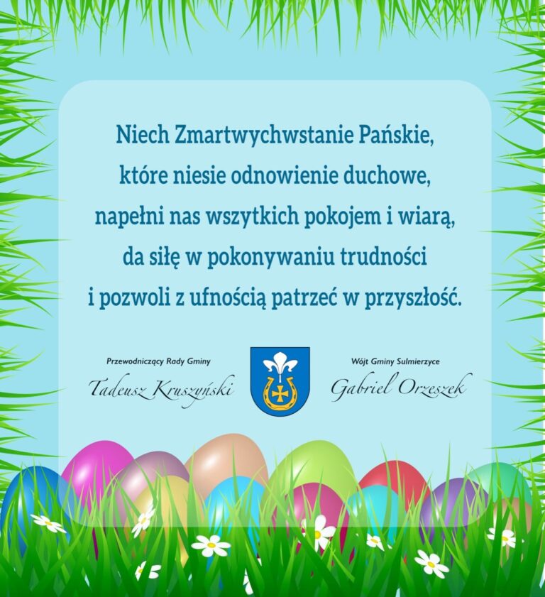 Życzenia Wielkanocne dla mieszkańców Gminy Sulmierzyce