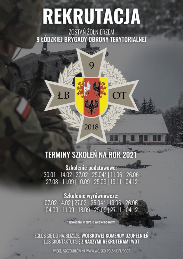 Dołącz do 9 Łódzkiej Brygadzie Obrony Terytorialnej