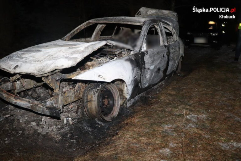 Młody mieszkaniec Działoszyna spłonął w aucie