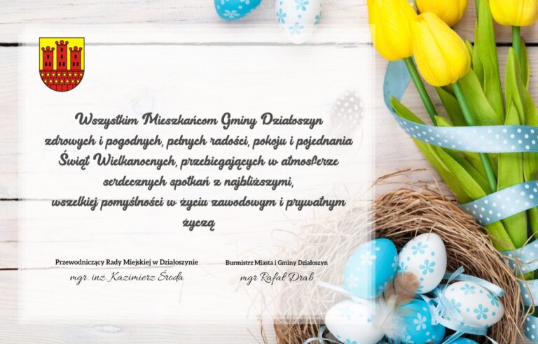 Życzenia Wielkanocne dla mieszkańców Gminy Działoszyn