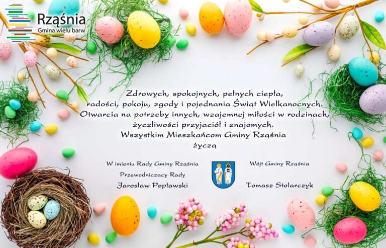 Życzenia Wielkanocne dla mieszkańców Gminy Rząśnia