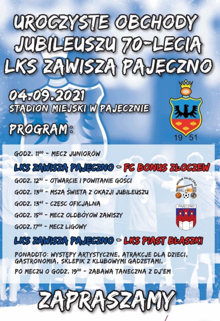 Jubileusz 70-lecia klubu Zawisza Pajęczno