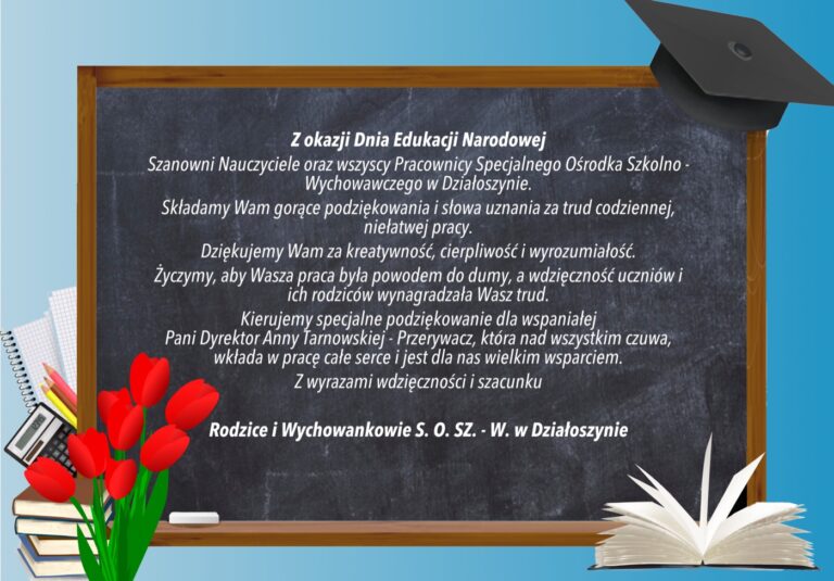 Życzenia z okazji Dnia Edukacji Narodowej