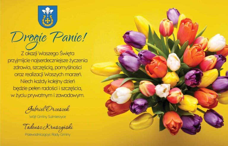 Gmina Sulmierzyce. Życzenia z okazji Dnia Kobiet