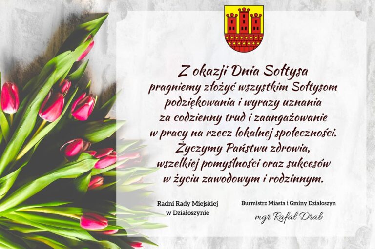 Gmina Działoszyn. Życzenia z okazji Dnia Sołtysa