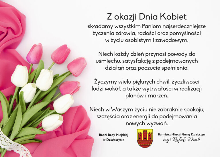 Gmina Działoszyn. Życzenia z okazji Dnia Kobiet